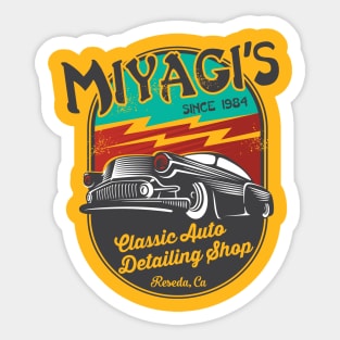 Miyagi's Classic Auto Detailing Shop Sticker